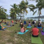 Yoga Challenge and Bubbles at Dusk