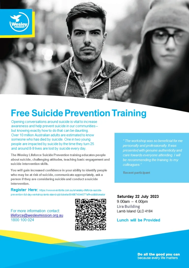 Free Suicide Prevention Training – LI Jul 2023