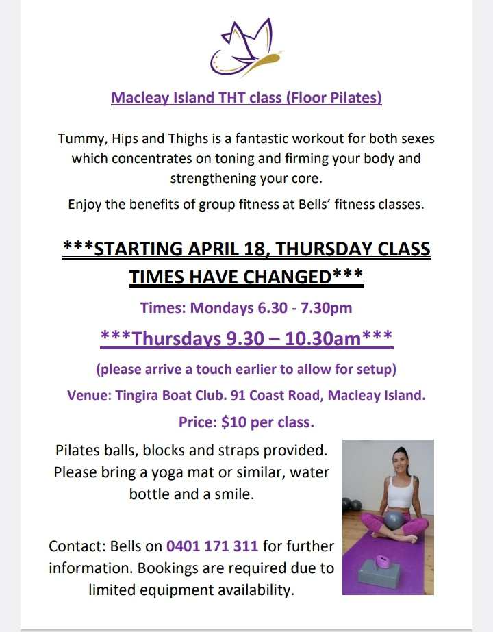 Macleay Island Monday THT Class (Floor Pilates) 2024