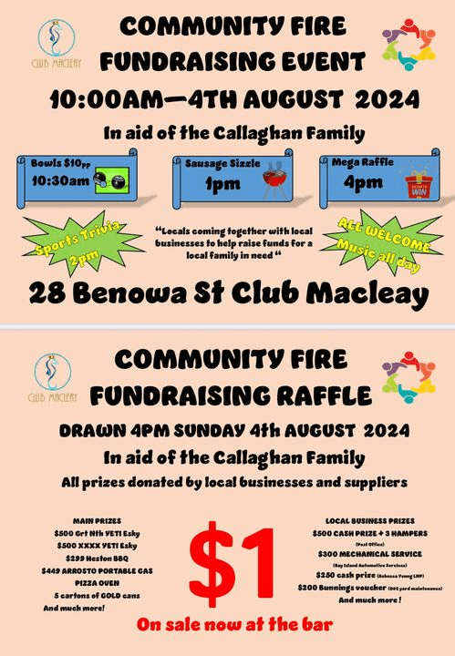 Community Fire Fundraising Event 2024